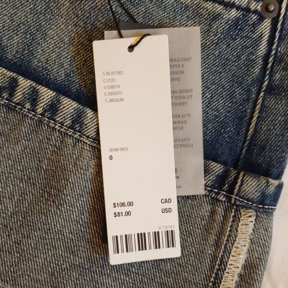 NWT Jaded London - Alexis Diamante Denim Mini Skirt - Blue Wash - Women Size 0 - Picture 6 of 8
